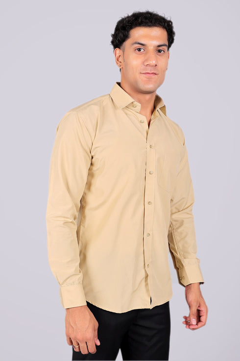 Veshbhoshaa Bluebird Sepia Men'S Office Shirt